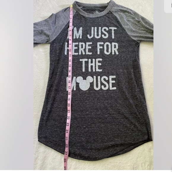 Disney Parks I'm Just Here For The Mouse 3/4 Sleeve Tee Small - Picture 5 of 5